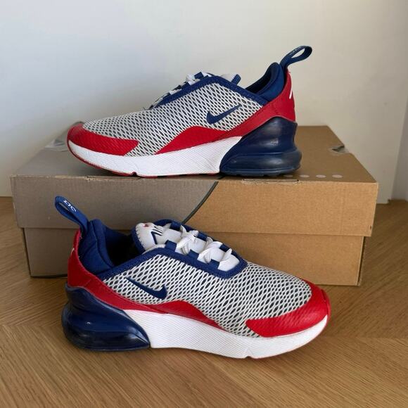 Nike Air Max 270 “Red/Royal Blue” Kids Sneakers - SZ 1 Y - Picture 11 of 13